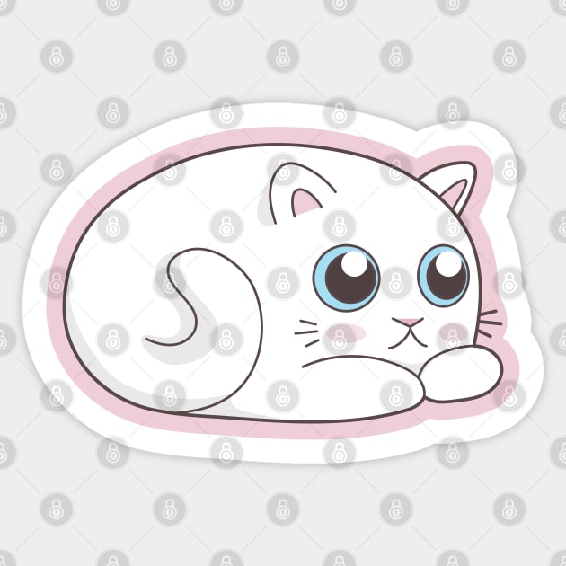 Snowball Cat Loaf Sticker by shegotskeels